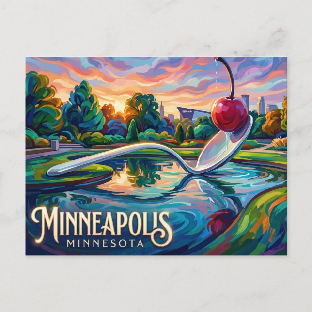 Minneapolis Sculpture Garden Minnesota Postkarte (Vorderseite)