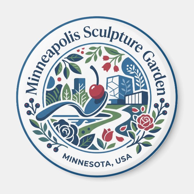 Minneapolis Sculpture Garden USA Magnet (Vorne)