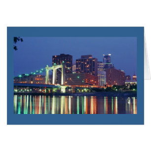 Minneapolis Skyline in der Nacht