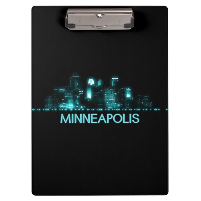 Minneapolis Skyline Klemmbrett (Vorderseite)