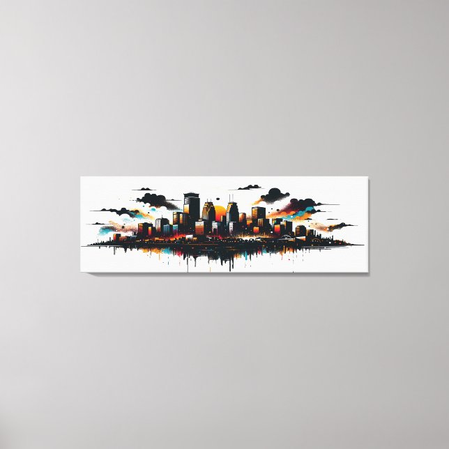 Minneapolis Skyline Leinwand Art (Vorderseite)