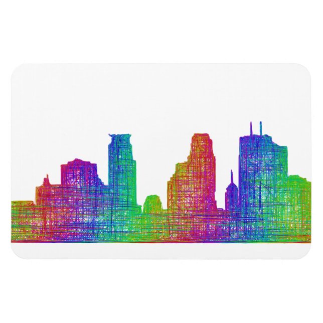 Minneapolis-Skyline Magnet (Horizontal)