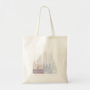 MINNEAPOLIS SKYLINE POSTER PASTEL TRAGETASCHE