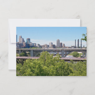 Minneapolis Skyline und Brücken