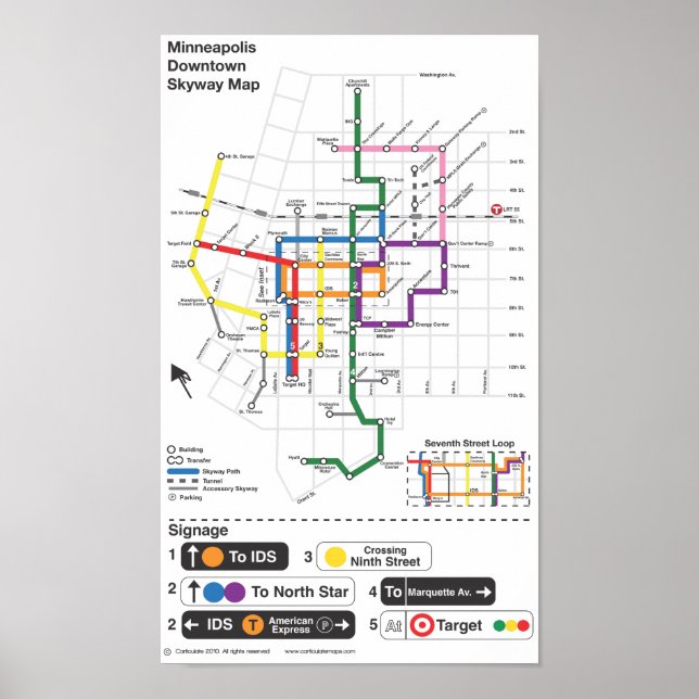 Minneapolis Skyway Map Poster (Vorne)