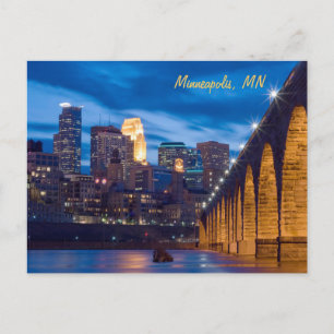 Minneapolis Stone Arch Bridge Postcard Postkarte