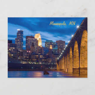Minneapolis Stone Arch Bridge Postcard Postkarte