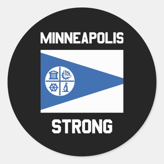 Minneapolis Strong Classic Round Stickers (Vorderseite)