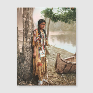 Minnehaha 1897 Vintage Native American Hiawatha Magnetkarte