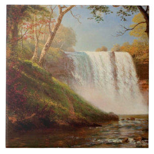 Minnehaha Falls, feine Kunst von Albert Bierstadt Fliese