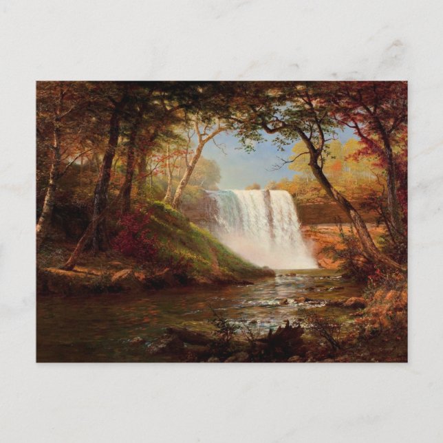 Minnehaha Falls, Gemälde von Albert Bierstadt Postkarte (Vorderseite)