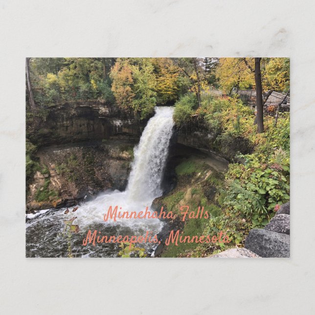 Minnehaha Falls Postkarte (Vorderseite)