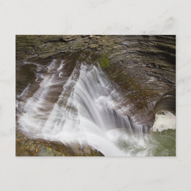 Minnehaha Falls, Watkins Glen Staat Park, New York Postkarte (Vorderseite)