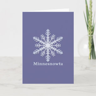 Minnesnowta Blue Snowflake Feiertagskarte