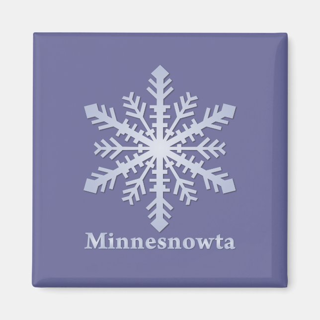 Minnesnowta Blue Snowflake Magnet (Vorne)