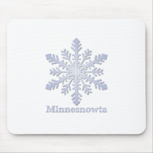 Minnesnowta Blue Snowflake Mousepad