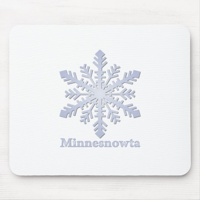 Minnesnowta Blue Snowflake Mousepad (Vorne)