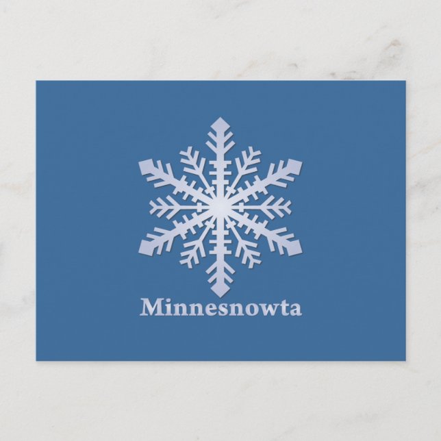 Minnesnowta Blue Snowflake Postkarte (Vorderseite)