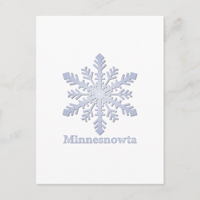 Minnesnowta Blue Snowflake Postkarte (Vorderseite)