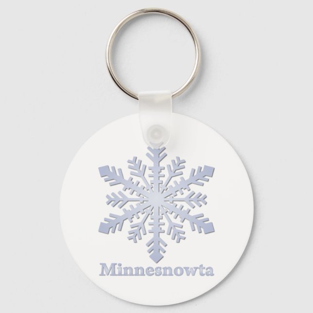 Minnesnowta Blue Snowflake Schlüsselanhänger (Vorderseite)