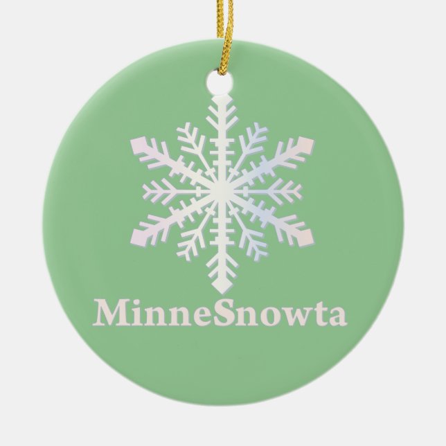 MinneSnowta mit Snowflake Keramikornament (Vorne)