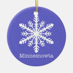Minnesnowta Schneeflocke Keramik Ornament