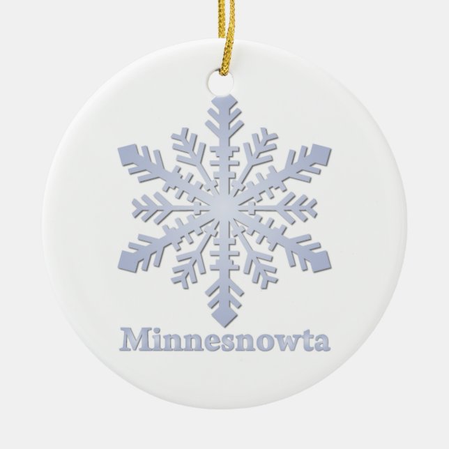Minnesnowta Schneeflocke Keramikornament (Vorne)