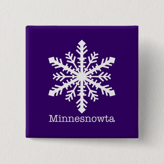 Minnesnowta Snowflake Button (Vorderseite)