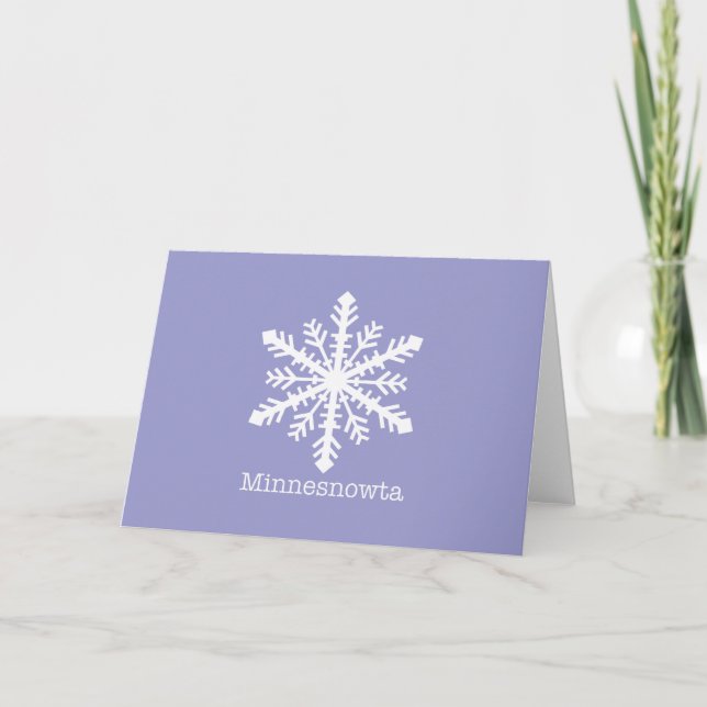 Minnesnowta Snowflake Feiertagskarte (Vorderseite)