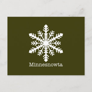 Minnesnowta Snowflake Postkarte
