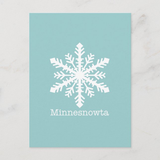 Minnesnowta Snowflake Postkarte (Vorderseite)
