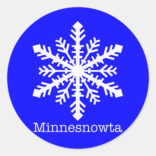 Minnesnowta Snowflake Runder Aufkleber (Vorderseite)
