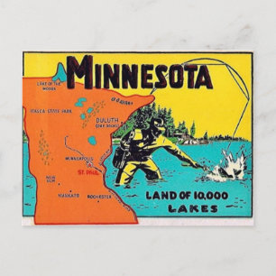 Minnesota 10.000-Seen Postkarte