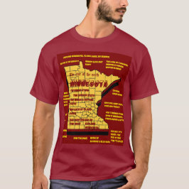 Minnesota 3D-Kartendesign T-Shirt