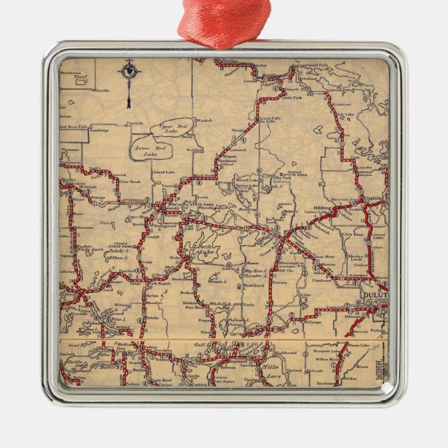 Minnesota 8 silbernes ornament (Vorne)