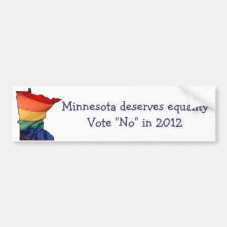 Minnesota-Abstimmung nein, zum von homosexueller Autoaufkleber