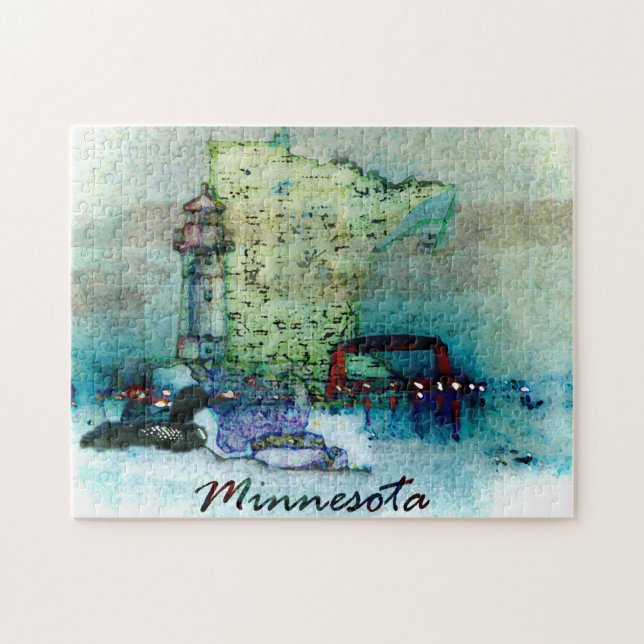 Minnesota-Abstrakt-Puzzle Puzzle (Horizontal)