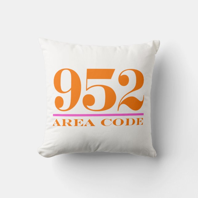 Minnesota Area Code 952 Throw Kissen (Vorderseite)