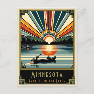 Minnesota Art Deco Postkarte