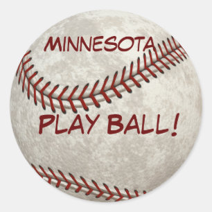 Minnesota-Baseballspiel-Ball! Amerikanische Runder Aufkleber