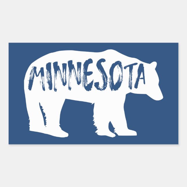 Minnesota Bear Rechteckiger Aufkleber (Vorderseite)