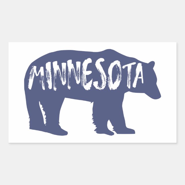 Minnesota Bear Rechteckiger Aufkleber (Vorderseite)