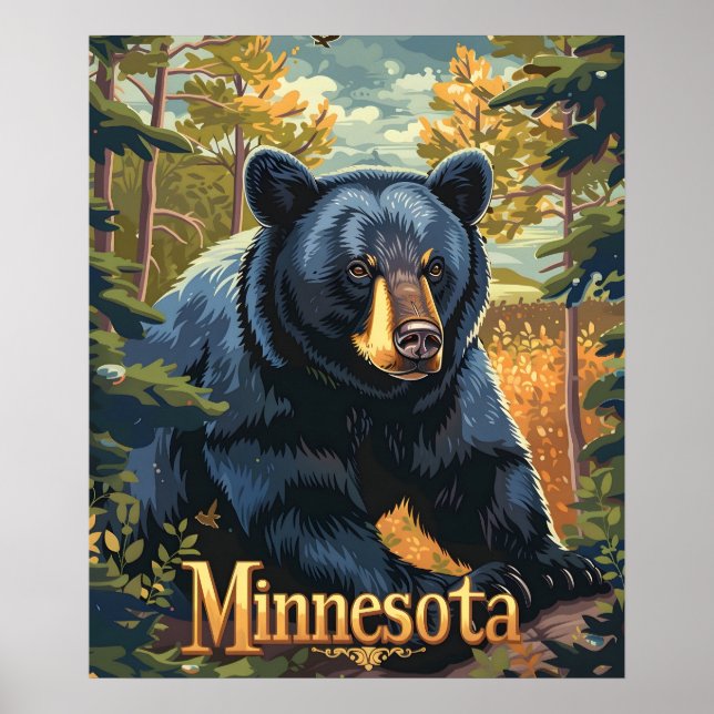 Minnesota Black Bar Poster (Vorne)