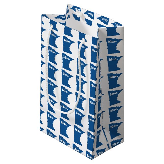 MINNESOTA BLAU STAAT KLEINE GESCHENKTÜTE (Vorderseite Schrägansicht)