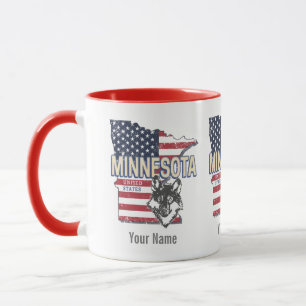 Minnesota Bundesstaat Vereinigte Staaten Karte Vin Tasse
