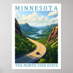 Minnesota der North Star State USA Reiseort Poster