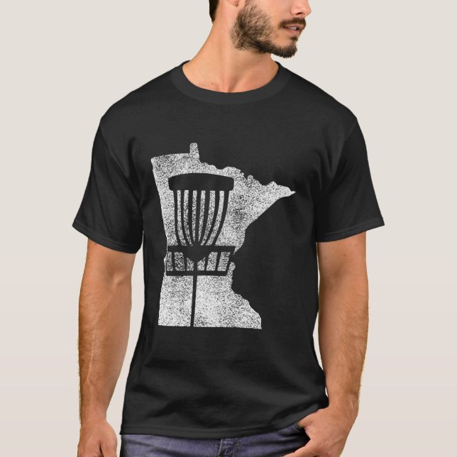 Minnesota Disc Golf Staat mit Basket Not leidend G T-Shirt (Vorderseite)