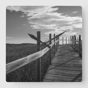 Minnesota, Duluth, Park Point, Boardwalk Quadratische Wanduhr