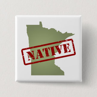 Minnesota-Eingeborener mit Minnesota-Karte Button