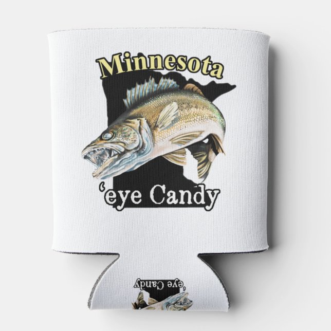 Minnesota 'Eye Candy Funny Walleye Fischen Dosenkühler (Rückseite)